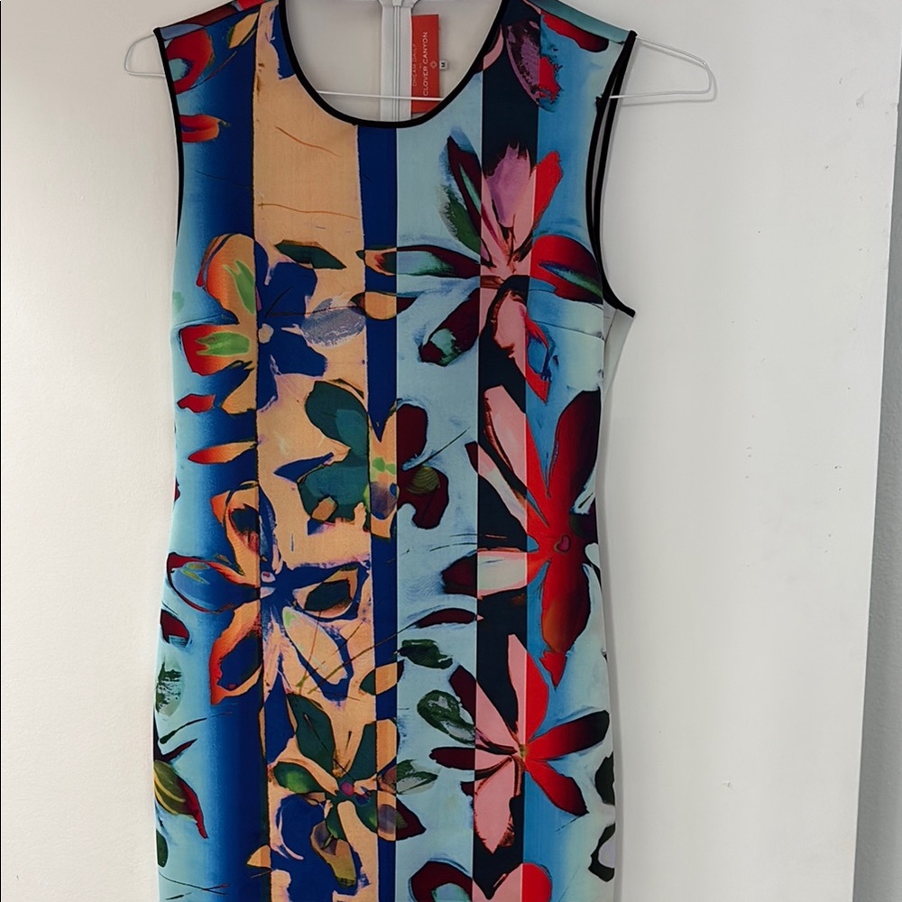➡️‼️CLOSING STORE EVERYTHING MUST GO-NEW Clover Canyon Blue Red Sheath Dress